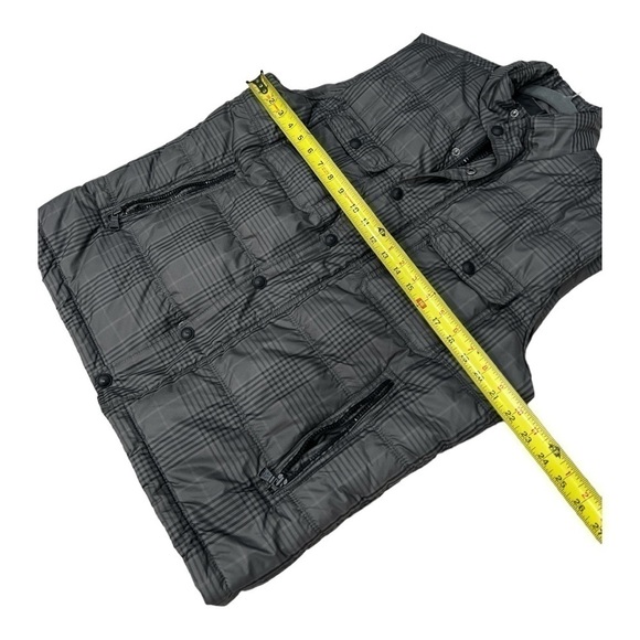 Express Puffer Vest Men Size L Gray Black Full Zip Quilted - Picture 7 of 13